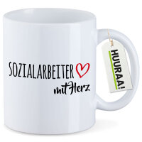 Kaffeetasse Sozialarbeiter mit Herz 330ml