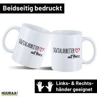 Kaffeetasse Sozialarbeiter mit Herz 330ml