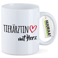 Kaffeetasse Tierärztin mit Herz 330ml
