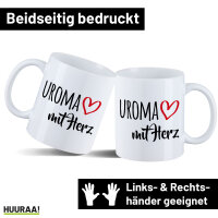 Kaffeetasse Uroma mit Herz 330ml