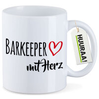 Kaffeetasse Barkeeper mit Herz 330ml