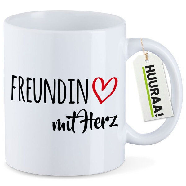 Kaffeetasse Freundin mit Herz 330ml