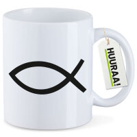 Kaffeetasse Fische Symbol 330ml