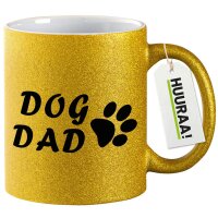 Glitzertasse Dog Dad Tapse 330ml