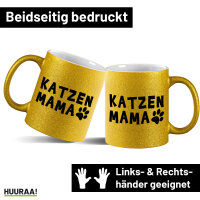 Glitzertasse Katzenmama Tapse 330ml