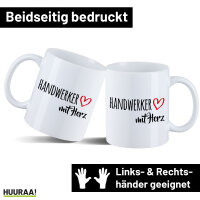 Kaffeetasse Handwerker mit Herz 330ml