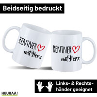 Kaffeetasse Rentner mit Herz 330ml