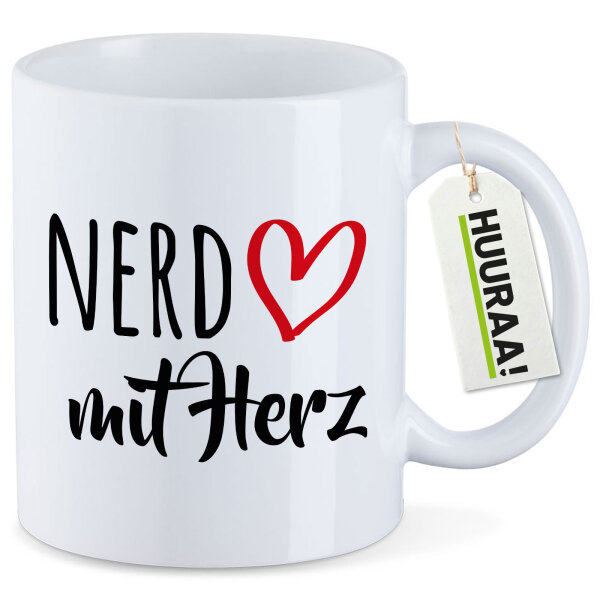 Kaffeetasse Nerd mit Herz 330ml