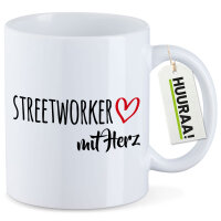 Kaffeetasse Streetworker mit Herz 330ml