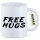 Kaffeetasse Free Hugs Schriftzug 330ml