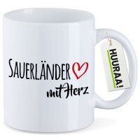 Kaffeetasse Sauerländer mit Herz 330ml