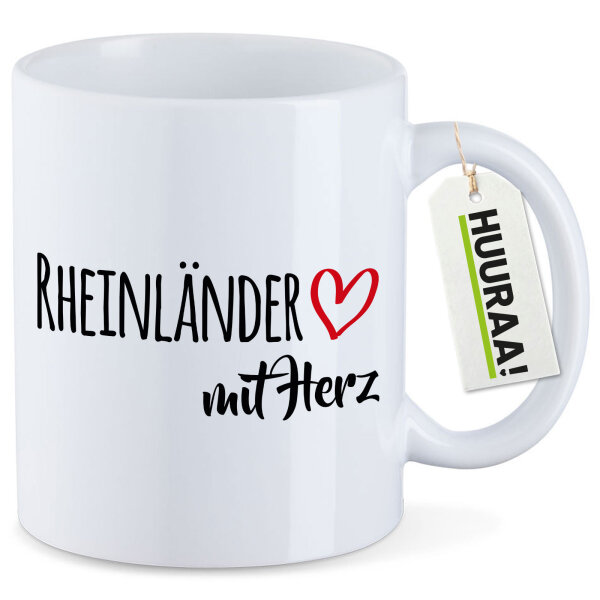 Kaffeetasse Rheinländer mit Herz 330ml