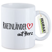 Kaffeetasse Rheinländer mit Herz 330ml