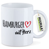 Kaffeetasse Hamburger mit Herz 330ml