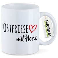 Kaffeetasse Ostfriese mit Herz 330ml