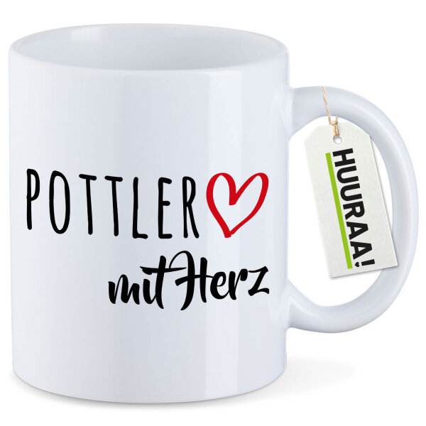 Kaffeetasse Pottler mit Herz 330ml