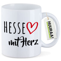 Kaffeetasse Hesse mit Herz 330ml