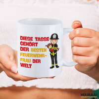 Kaffeetasse Tasse gehört der besten Feuerwehrfrau der Welt 330ml