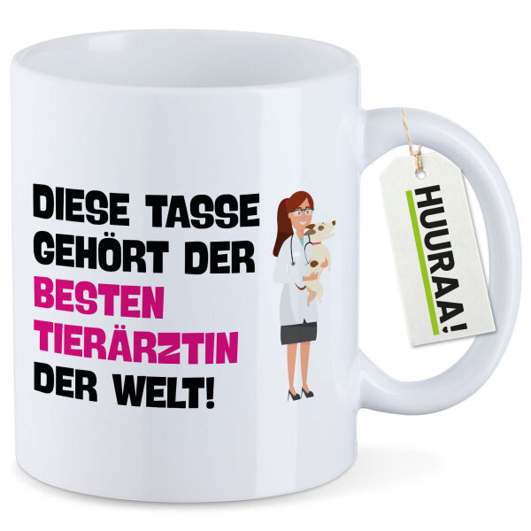 Kaffeetasse Tasse gehört der besten Tierärztin der Welt 330ml