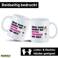 Kaffeetasse Tasse gehört der besten Tierärztin...