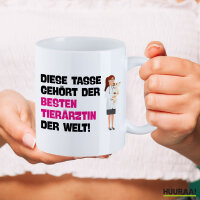 Kaffeetasse Tasse gehört der besten Tierärztin der Welt 330ml