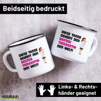 Emaille Tasse Tasse gehört der besten Tierärztin der Welt 300ml Vintage Emaille Becher