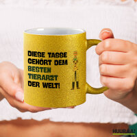 Glitzertasse Tasse gehört dem besten Tierarzt der Welt 330ml