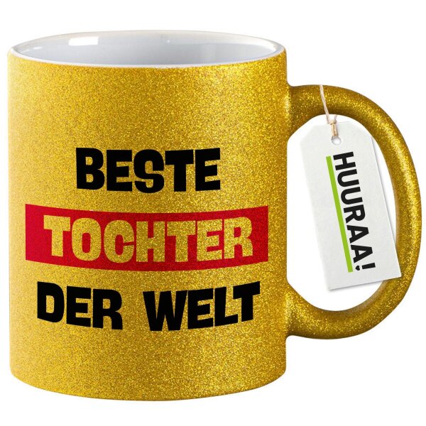 Glitzertasse Beste Tocher der Welt 330ml