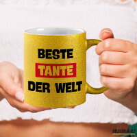 Glitzertasse Beste Tante der Welt 330ml