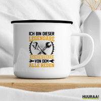Emaille Tasse Ich bin dieser legendäre Handwerker von dem alle reden 300ml Vintage
