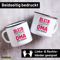 Emaille Tasse Bleib ruhig und lass Oma das machen 300ml...