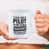 Kaffeetasse Bin Pilot kein Frauenartzt kann mir das ja trotzdem mal anschauen 330ml