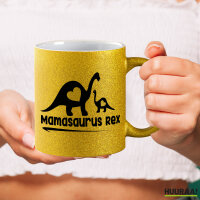 Glitzertasse Mamasaurus Rex Dinosaurier 330ml
