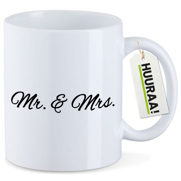 Kaffeetasse Mr. & Mrs. Schriftzug 330ml