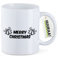 Kaffeetasse Merry Christmas Glocken 330ml