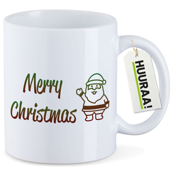 Kaffeetasse Merry Christmas Weihnachtsmann 330ml