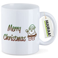 Kaffeetasse Merry Christmas Weihnachtsmann 330ml