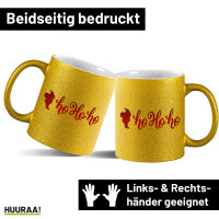 Glitzertasse Santa Claus Ho Ho Ho 330ml