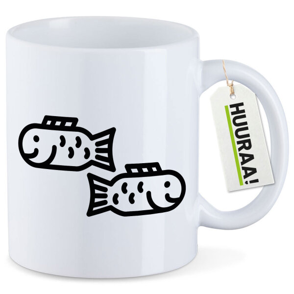 Kaffeetasse Fische Sternzeichen Symbol 330ml