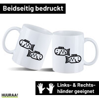 Kaffeetasse Fische Sternzeichen Symbol 330ml