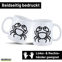 Kaffeetasse Krebs Sternzeichen Symbol 330ml