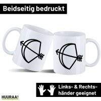 Kaffeetasse Schütze Sternzeichen Symbol 330ml