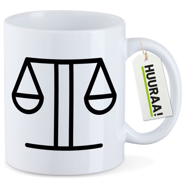 Kaffeetasse Waage Sternzeichen Symbol 330ml
