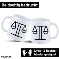 Kaffeetasse Waage Sternzeichen Symbol 330ml