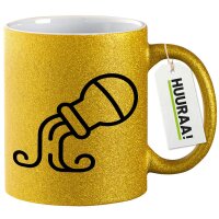 Glitzertasse Wassermann Sternzeichen Symbol 330ml