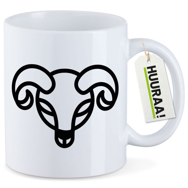 Kaffeetasse Widder Sternzeichen Symbol 330ml