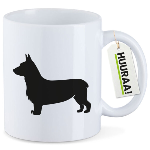Kaffeetasse Welsh Corgi Pembroke Silhouette 330ml