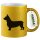 Glitzertasse Welsh Corgi Pembroke Silhouette 330ml