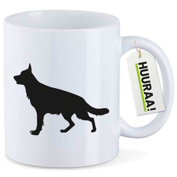 Kaffeetasse Deutscher Schäferhund Silhouette 330ml