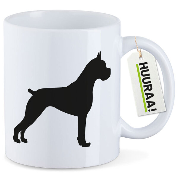 Kaffeetasse Deutscher Boxer Silhouette 330ml